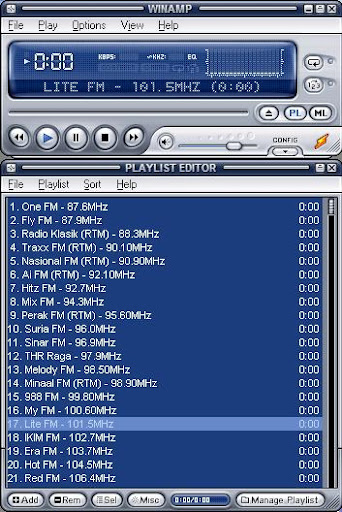 Playlist In Winamp - List Of Local FM Radio Stations In Ipoh